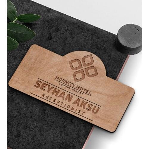 Personalized Wooden Collar İsimliği - 5