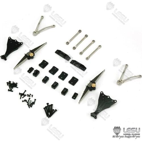Raised 9MM Metal Rear Suspension for 1/14 LESU RC Arocs Benz 3348 3-Way Dumper Truck Model Car