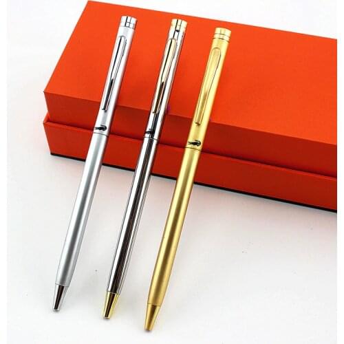 Luxury Metal Ballpoint Pen High Quality Business Signature Writing Black Ink Ball Pen Creative Gift Office Supplies 03764