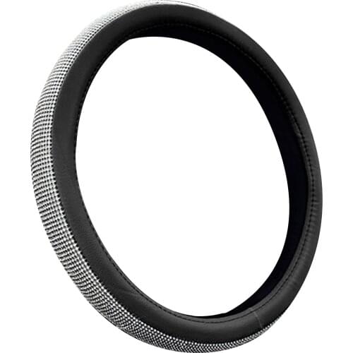 Bling Steering Wheel Crystal Diamond Craft Protective Cover Prevent Hand Sweat From Skidding Rhinestone Car Steering