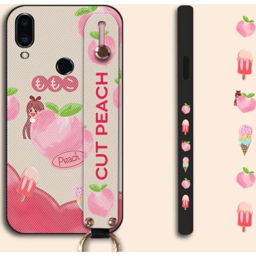 Cute Fruit Girl Phone Case For Meizu X8 V8 Pro WristBand Holder Back Cover For Meizu M6 M8 M9 Note M6s