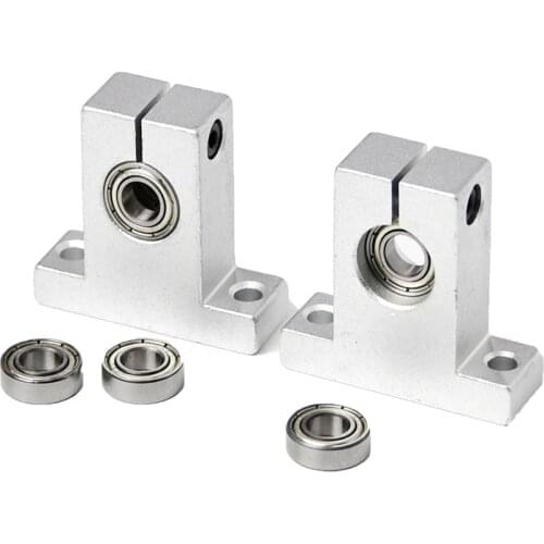 SK13 Aluminum CNC Linear Rail Shaft Guide Support Bracket with Bearing