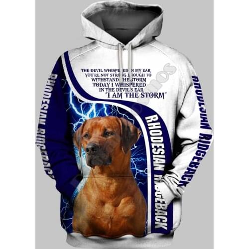 Rhodesian Ridgeback 3D Printed Hoodies Funny Pullover Men For Women Funny Sweatshirts Animal Sweater Drop Shipping 02