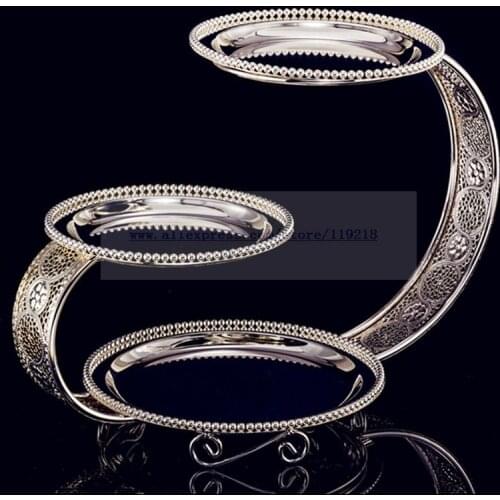 1PCS Creative three-tier afternoon tea snack stand multi-layer cake plate wedding set up West Point dessert table