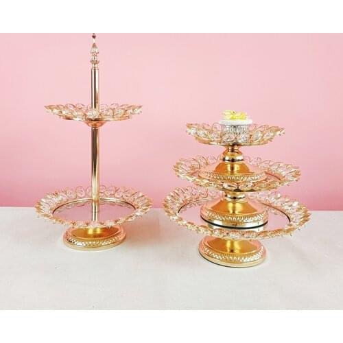 1pcs New style crystal Cake Stand Round Cupcake Wedding Birthday Party Dessert Pedestal Display Plate Home Decor