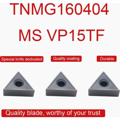 10PCS TNMG160404 MS VP15TF External Turning Tools Carbide Insert High Quality TNMG 160404 Machining Lathe Cutter Tool