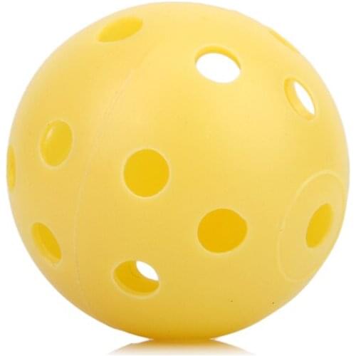 20pcs Yellow Practice Training Perforated Plastic Golf Balls Accessory New