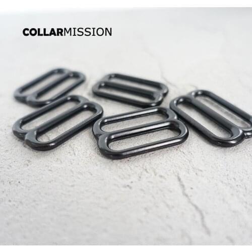 50pcs/lot High quality black plated metal buckle adjuster slider for dIY dog collar 25mm sewing Webbing handbag backpack BZK25H