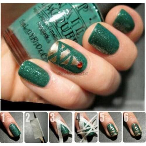 By dhl or ems 500pcs Manicure 3D Creative Nails Stripe Tape Rolls White Tape Stickers Masking Pattern French Nail Art Tips Tool