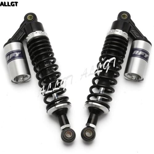 ALLGT 15.75" 400mm 2PCS Air Shock Absorbers For Honda Yamaha Banshee Black Silver Rear Shock Absorbers