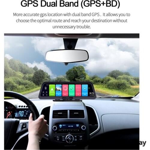 10 Inch Android 8.1 2GB+32GB ADAS Dash Cam Auto Car DVR Mirror Camera 4G WIFI GPS Bluetooth Full HD 1080P Video Recorder