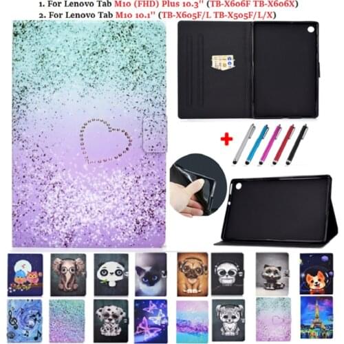 Tablet Case for Lenovo Tab M10 FHD Plus TB X606F TB-X606X 10.3 Stand Protector Funda for Lenovo Tab M10 Plus M10 Cover Case 10.1
