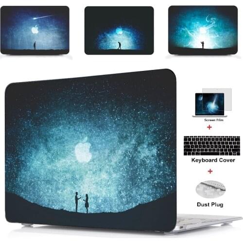 Tablet shell pouch color Printing Hard Case cover For Apple Macbook Air 11 13 Pro Retina 13 15 inch Touch Bar 12 13 15 inch
