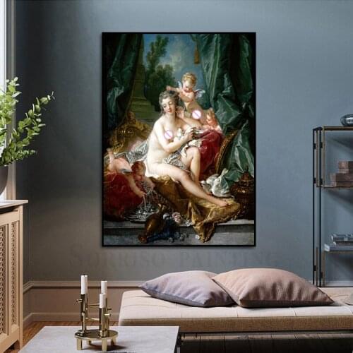 Europe Retro Angel Notre Dame Goddess Canvas Oil Painting Wall Art Pictures Home Hallway Decor Posters And Prints Living Room