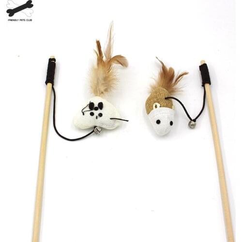 Pet Cat Toy Feather Cute Animal Design Interactive Toys For Cats kitten Supplies 2810