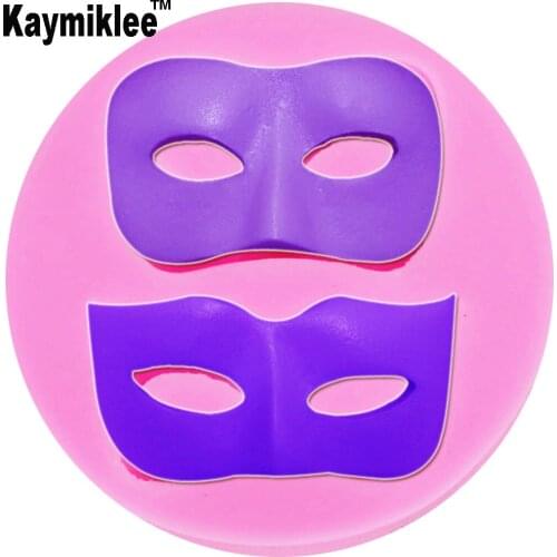 Kaymiklee M195 Hot FDA Crazy Hot Sale Mask Shape Silicone 3D Fondant Cake Mold Tools For Cake Decorating