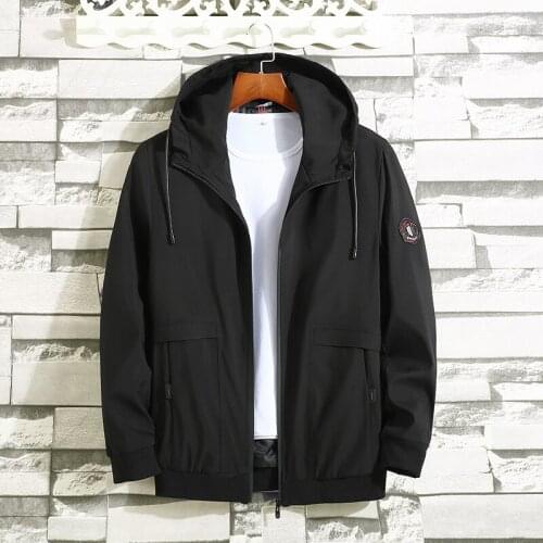 8xl 9xl 10xl 2020 New Fashion Autumn Men Jacket Outdoor Casual Coat Windbreaker Autumn Hooded Jacket Large Size Clothing