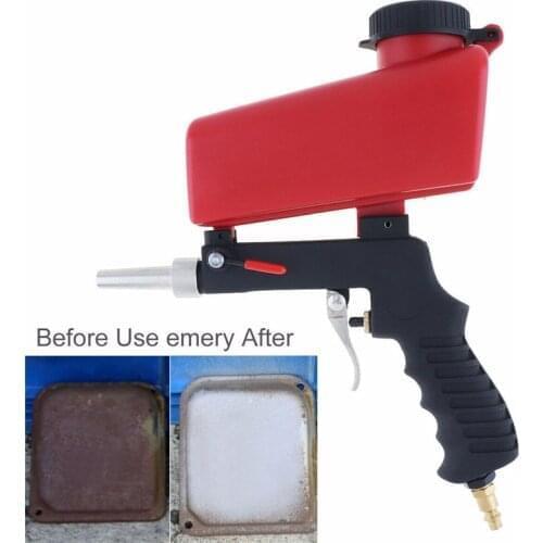 Portable Gravity Sandblasting Gun Pneumatic Sandblasting Set Small Sand Blasting Machine Adjustable Pneumatic Sandblasting gun