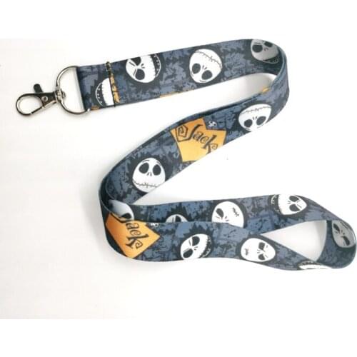 Mew 10pcs cartoon Nightmare Before Christmas Lanyard for Keys Mobile Phone Neck Straps Cartoon Keychains Lovel