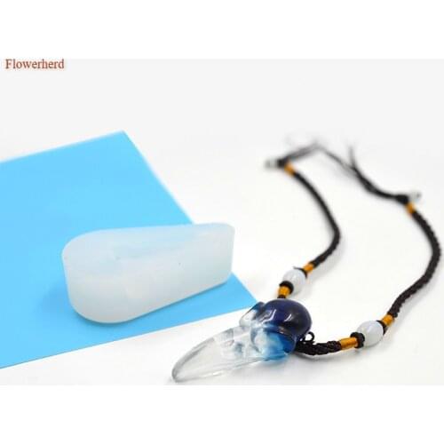 3d Bird Silicone Mold Crow Skull Mold Handmade Little Monster Goblin Skull Mold Pendant Stencil Party Gift for Men and Women