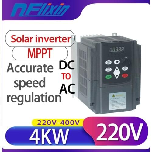 PV solar inverter DC to AC three-phase converter 220V/380v 0.75kw/1.5kw/2.2kw/4kw with MPPT Control solar pump VFD
