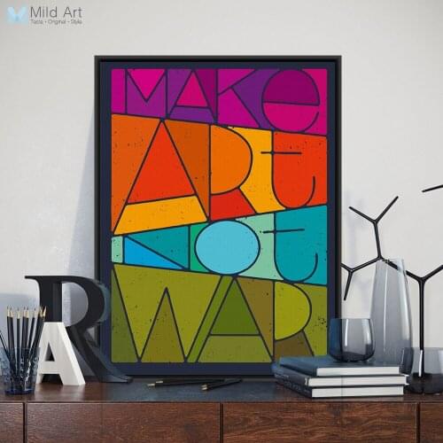 Modern Minimalist Peace War Vintage Retro Typography Quotes A4 Art Print Poster Abstract Wall Picture Canvas Painting Home Decor
