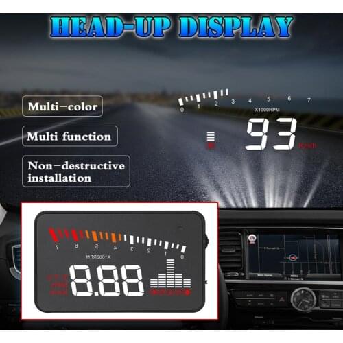 Stable Practical Car OBD2 Head-Up Gauge Portable Windshield Projector High Performance for Car