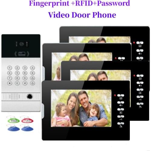 Video Door Intercom 7''Inch Wired Video Door Phone Visual Video Intercom System Doorbell Monitor Camera Kit For Home Security