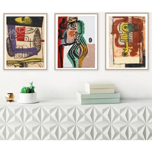 Le Corbusier Artwork Canvas Print Vintage Cubism Art Poster Le Corbusier Cubist Painting Reproductions Picture Living Room Decor