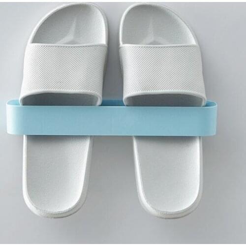 Iron Wall Hanging Shoe Rack Creative Home Simple Shoe Rack Paste Wall Hanging Wrought Iron Bathroom Door Slippers Storage Rack