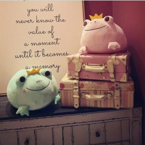 1PC 35CM Cute The Crown Frog Plush Pillow Stuffed Down Cotton kids Toys kawaii Smile Frog Dolls For Children Birthday Gift