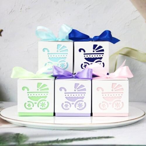 10PCS Gift Box Candy bags Baby Shower Kids First Birthday Packing Paper Boxes Princess Prince Animal Cute Box Kid Decoration