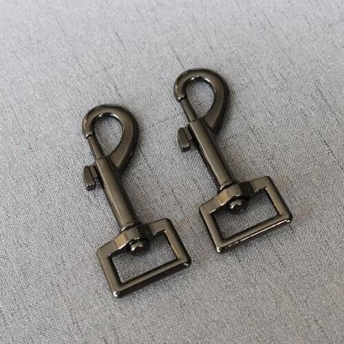 20mm Gun Black Snap Hook Metal Buckle Carabiner Hook DIY Dog Clip Leads Belt Strap Loop Sewing Accessory Swivel Lobster