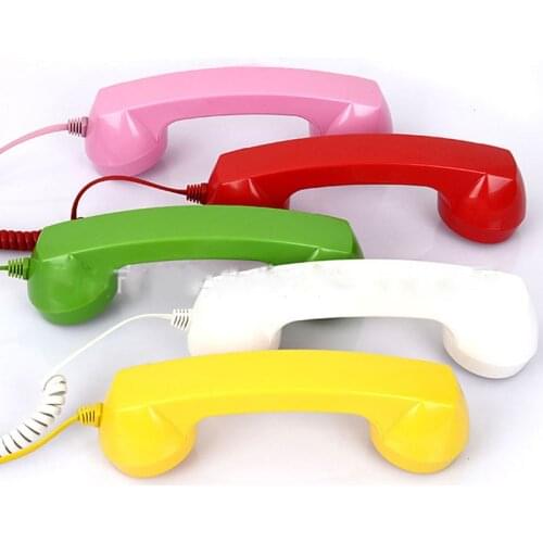 2021 Hot Sale Fashion 3.5mm Mic Retro Telephone Cell Phone Handset Receiver For iPhone 4 4s 5 6 7 Classic Headphone Microphone