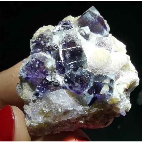 21.4gNatural rare purple fluorite mineral specimen healing energy crystal quartz home decoration original stone teaching collect