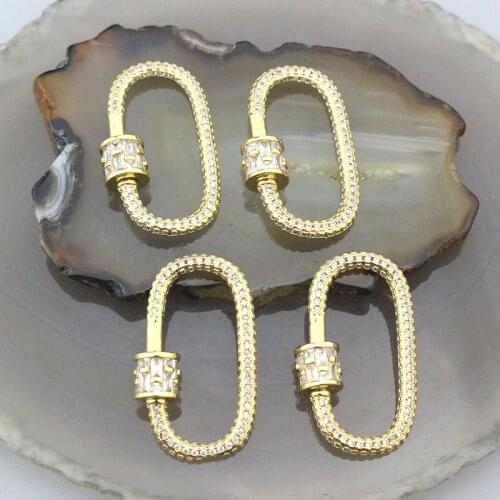 30*20mm 5pcs/lot cz lobster clasp charm jewelry accessories,cubic zircon micro pave charm ,gold plating charm jewelry