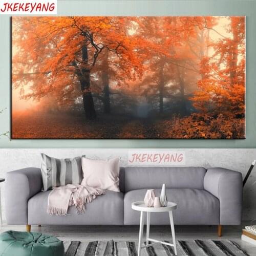 Large 5D Diy diamond painting Autumn forest Diamond Mosaic Rhinestone Embroidery cross stitch Y3687