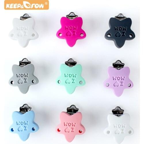 3pcs Silicone Clips I Love Mom Teething Pacifier Chain BPA Free Stainless Steel Products Baby Soother Nursing Dummy Draft Toys