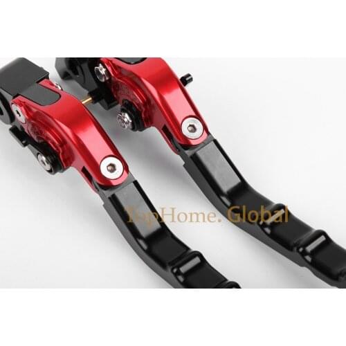 CNC Foldable Fingers Wave Brake Clutch Levers For Honda VFR800/F 2002-2014 Black&Red&Black 2003 2004 2005 2006 2007 2008 2009