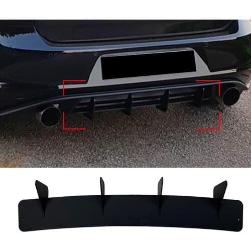 Rear Bumper Diffuser Shark Fin Spoiler Lip For VW GOLF 7 MK7 MK VII GTI Car Exterior Lower Tail Blade Frame Exhaust Splitter Kit