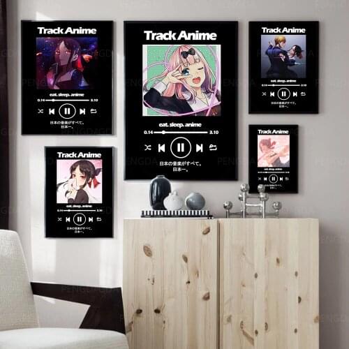 Home Decor Canvas Prints Track Anime Painting Poster Wall Art Japanese Music Modular Pictures For Bedside Background No Frame