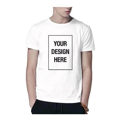 100% Natural Cotton Custom T Shirt DIY Graphic Or Text Logo Add Your Design Tshirt Soft High Quality Short Sleeve Camisetas