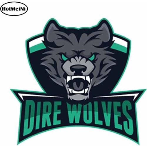 HotMeiNi 13cm x 7.3cm For Dire Wolves Car Stickers Vinyl Material Decal Bumper Decoration Windshield Occlusion Scratch