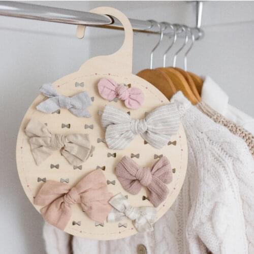 INS Nordic Wooden Baby Hairpin Hair Clip Holder Kids Room Decoration Wall Ornament Photos Storage Organizer Nursery Party Props