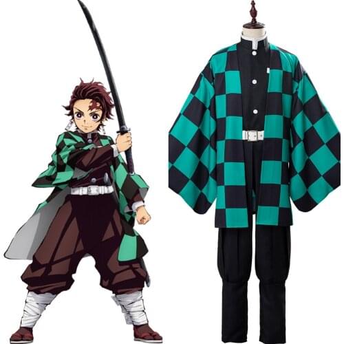 Demon Slayer: Kimetsu no Yaiba Tanjirou Tanjiro Kamado Cosplay Costume Costume Japanese Outfit Clothes Carnival Costume