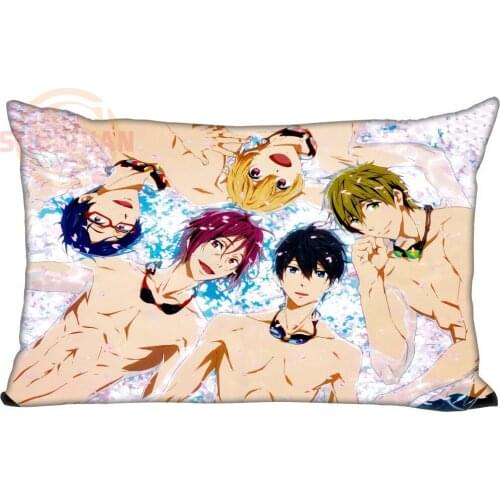 Top Selling Swim Club anime Custom Zippered Rectangle Pillowcases Pillow Cover Cases Size 35X45cm (one side)