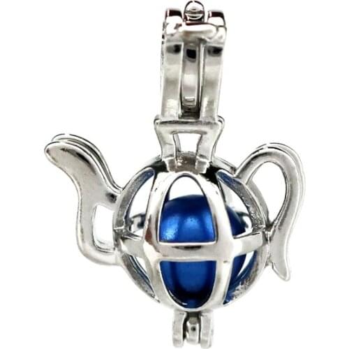 K812 5pcs/lot Alloy Copper Magic Lamp Beads Cage Pendant Locket Fairytale Party Essential Oil Diffuser