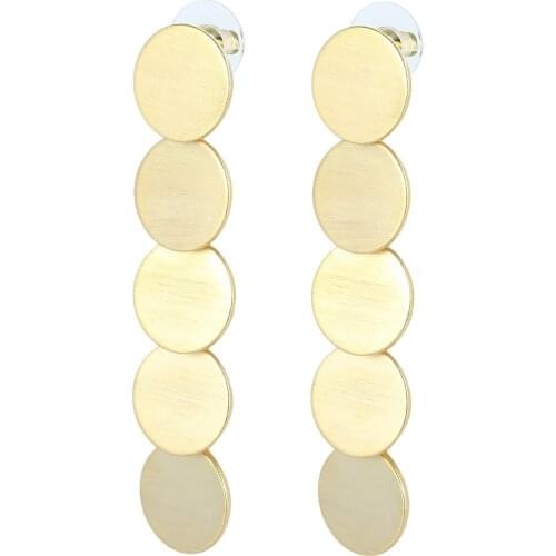 Fashion Statement Geometric Round Dangle Earring Gold Metal Drop Earring Women Jewelry Sweet Girls Gift