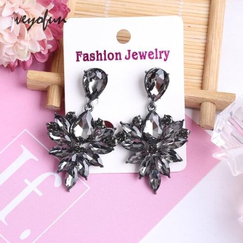 VEYOFUN Trendy Crystal Drop Earrings Fashion Geometry Dangle Earrings Jewelry for Women Brinco New