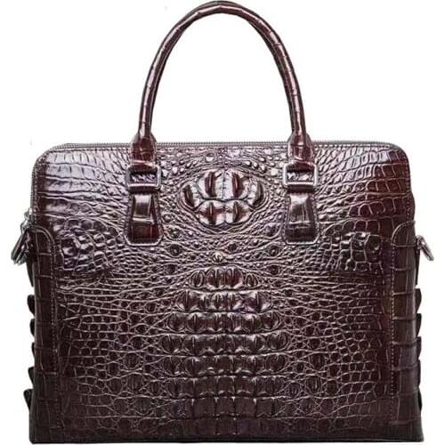 Hexiaofengdedian men crocodile leather bag male crocodile handbag men briefcase